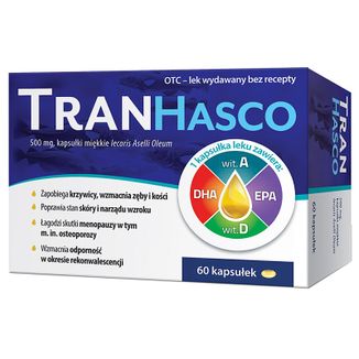 Tran Hasco 500 mg, 60 kapsułek - zdjęcie produktu