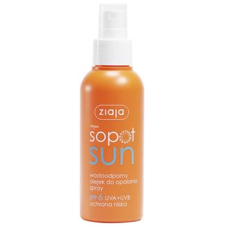 Ziaja Sopot Sun, olejek do opalania, spray, SPF 6, 125 ml - zdjęcie produktu