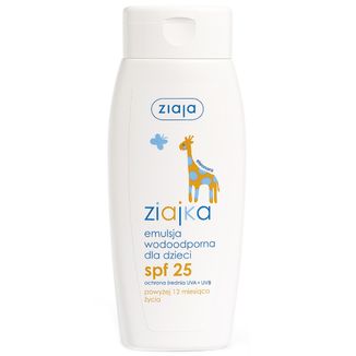 Ziajka, wodoodporna emulsja do opalania dla dzieci, powyżej 12 miesiąca, SPF 25, 150 ml - zdjęcie produktu