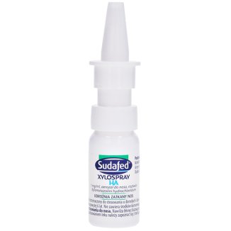 Sudafed XyloSpray HA 1 mg/ ml, aerozol do nosa dla dzieci od 6 lat i dorosłych, 10 ml - 2 Sudafed XyloSpray HA 1 mg/ ml, aerozol do nosa dla dzieci od 6 lat i dorosłych, 10 ml - 2 - zdjęcie produktu