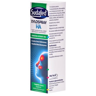 Sudafed XyloSpray HA 1 mg/ ml, aerozol do nosa dla dzieci od 6 lat i dorosłych, 10 ml - 4 Sudafed XyloSpray HA 1 mg/ ml, aerozol do nosa dla dzieci od 6 lat i dorosłych, 10 ml - 4 - zdjęcie produktu