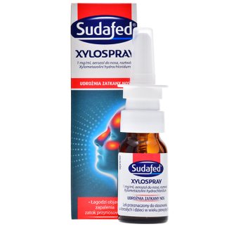 Sudafed XyloSpray 1 mg/ ml, aerozol do nosa dla dzieci od 6 lat i dorosłych, 10 ml - zdjęcie produktu
