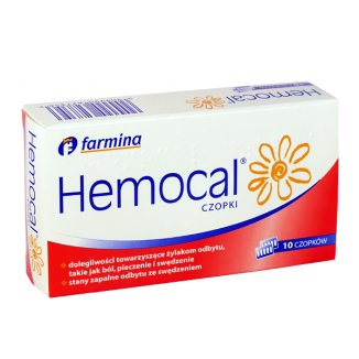 Hemocal, czopki, 10 sztuk - zdjęcie produktu