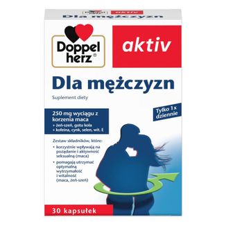 Doppelherz Aktiv Dla mężczyzn, 30 kapsułek Doppelherz Aktiv Dla mężczyzn, 30 kapsułek - zdjęcie produktu