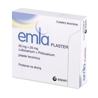 Emla 25 mg + 25 mg, plastry lecznicze, 2 sztuki - zdjęcie produktu