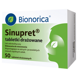 Sinupret, 50 tabletek drażowanych USZKODZONE OPAKOWANIE - miniaturka zdjęcia produktu