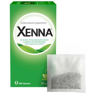 Xenna 30 mg, zioła przeciw zaparciom, 20 saszetek KRÓTKA DATA - zdjęcie produktu