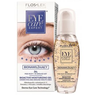Flos-Lek Eye Care, żel bionawilżający z mikrokapsułkami witaminowymi pod oczy i w okolice ust, 30 ml - zdjęcie produktu