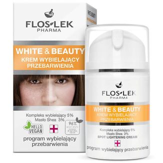 Floslek White & Beauty, krem wybielający przebarwienia, 50 ml KRÓTKA DATA - zdjęcie produktu