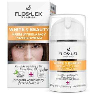 Flos-Lek White & Beauty, krem wybielający przebarwienia, 50 ml - zdjęcie produktu