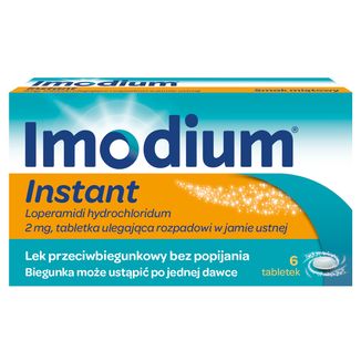 Imodium Instant 2 mg, 6 tabletek ulegających rozpadowi w jamie ustnej - zdjęcie produktu