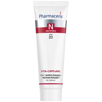 Pharmaceris N Vita-Capilaril, krem nawilżająco-wzmacniający do twarzy, SPF 20, 50 ml - zdjęcie produktu