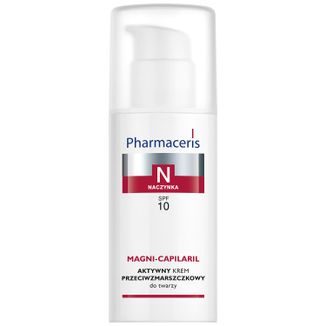 Pharmaceris N Magni-Capilaril, aktywny krem przeciwzmarszczkowy do twarzy, SPF 10, 50 ml - zdjęcie produktu
