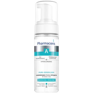 Pharmaceris A Puri-Sensilium, łagodząca pianka myjąca do twarzy i oczu, skóra alergiczna i wrażliwa, 150 ml - zdjęcie produktu