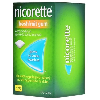 Nicorette FreshFruit 4 mg, guma do żucia, 105 sztuk - zdjęcie produktu