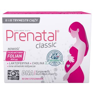 Prenatal Classic, 90 kapsułek twardych  USZKODZONE OPAKOWANIE - zdjęcie produktu