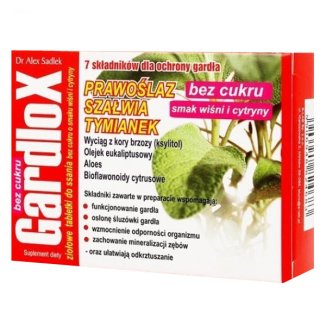 Gardlox o smaku wiśniowo-cytrynowym, bez cukru, 16 tabletek do ssania - zdjęcie produktu