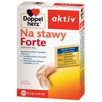 Doppelherz aktiv Na stawy Forte, 60 kapsułek USZKODZONE OPAKOWANIE Doppelherz aktiv Na stawy Forte, 60 kapsułek USZKODZONE OPAKOWANIE - zdjęcie produktu