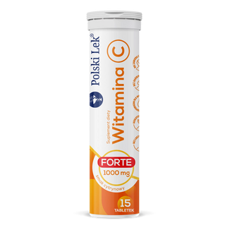 Witamina C 1000 mg, smak cytrynowy, 15 tabletek musujących KRÓTKA DATA - zdjęcie produktu