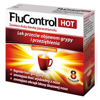 Flucontrol Hot (1000 mg + 10 mg + 4 mg)/ 5,5 g, 8 saszetek - zdjęcie produktu