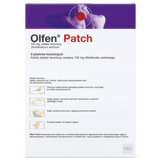 Olfen Patch 140 mg, plastry lecznicze, 5 sztuk USZKODZONE OPAKOWANIE - zdjęcie produktu