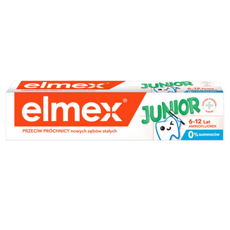 Elmex Junior, pasta do zębów dla dzieci 6-12 lat, z aminofluorkiem, 75 ml - zdjęcie produktu