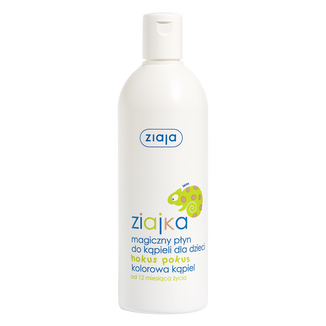 Ziajka, magiczny płyn do kąpieli dla dzieci hokus pokus, kolorowa kąpiel, od 12 miesiąca, 400 ml USZKODZONE OPAKOWANIE - zdjęcie produktu