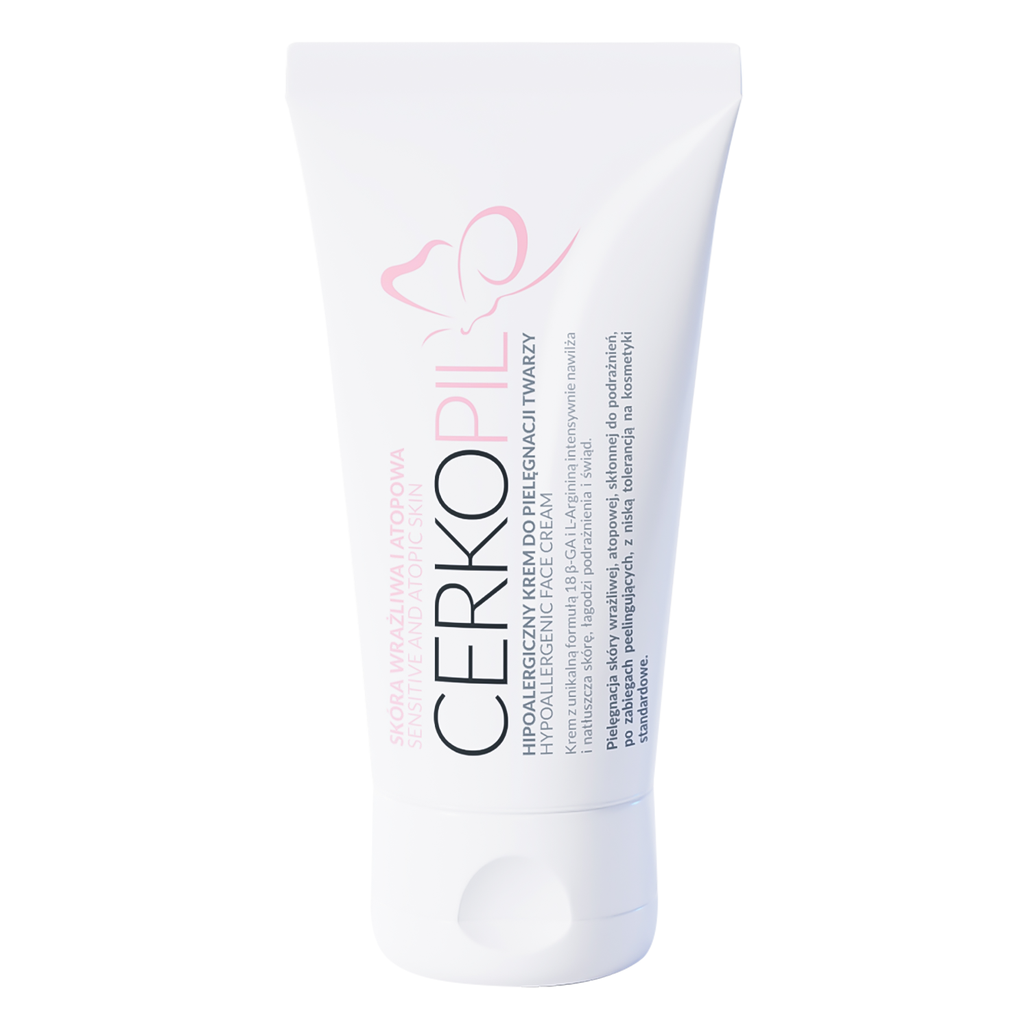 Nieznana Cerkopil, krem do pielęgnacji twarzy, skóra wrażliwa i atopowa, 50 ml
