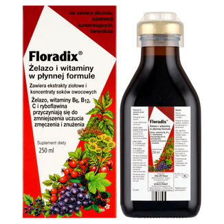 Floradix Żelazo i Witaminy, 250 ml USZKODZONE OPAKOWANIE - zdjęcie produktu