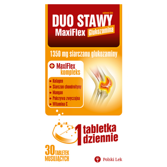 Duo Stawy MaxiFlex, smak pomarańczowy, 30 tabletek musujących - zdjęcie produktu