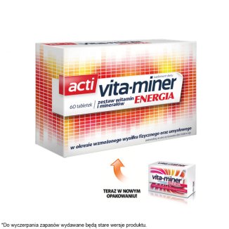 Acti Vita-Miner Energia, 60 tabletek - 2 Acti Vita-Miner Energia, 60 tabletek - 2 - zdjęcie produktu