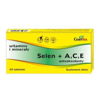 GorVita Selen + A, C, E, 30 tabletek - zdjęcie produktu