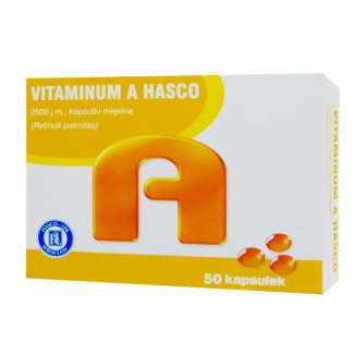 Vitaminum A Hasco 2500 j.m., 50 kapsułek - zdjęcie produktu