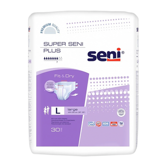 Super Seni Plus, pieluchomajtki, Large, 100-150 cm, 30 sztuk - zdjęcie produktu