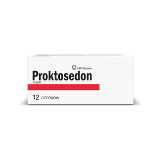 Proktosedon, czopki doodbytnicze, 12 sztuk USZKODZONE OPAKOWANIE - zdjęcie produktu
