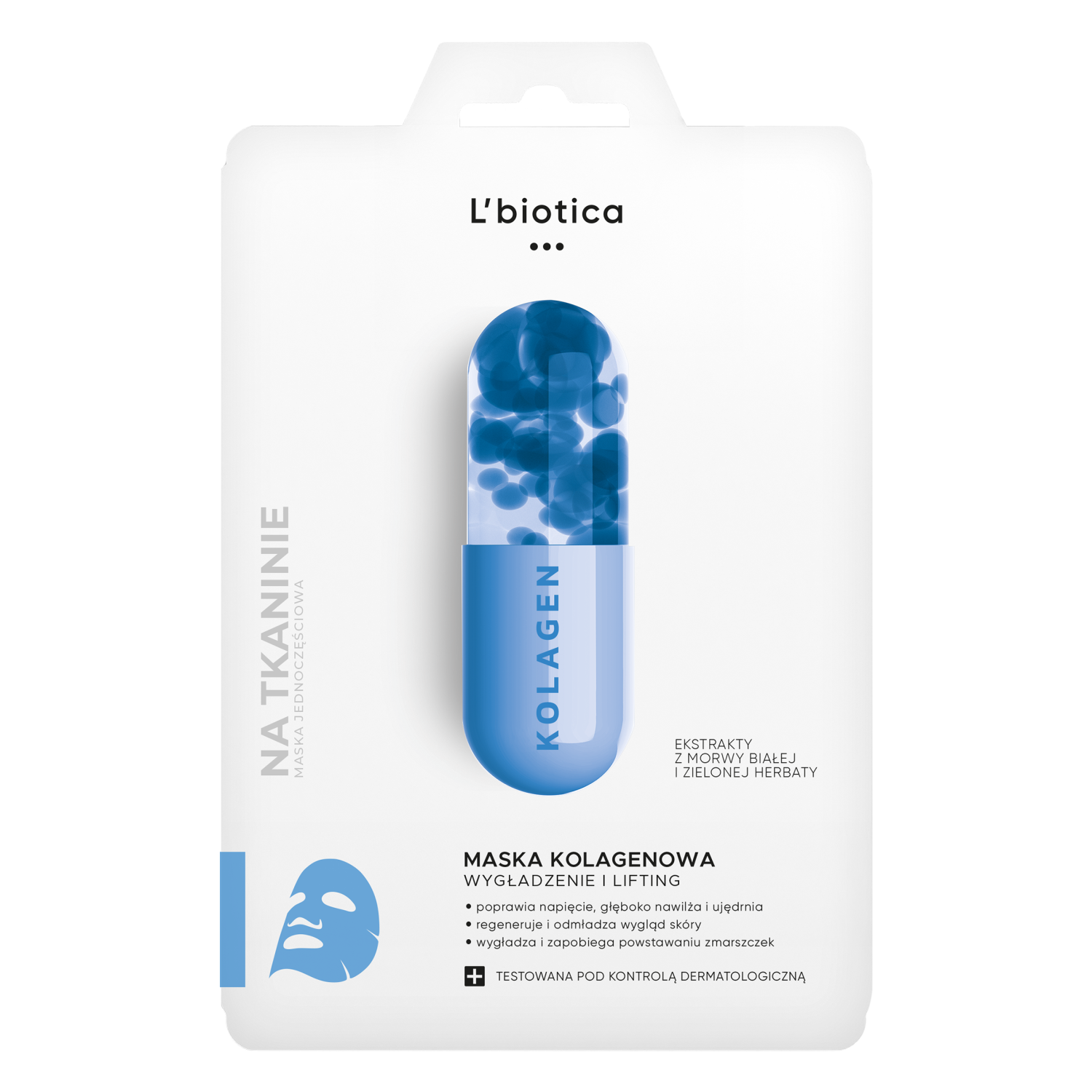 Nieznana L'Biotica Home Spa, maska kolagenowa, 23 ml