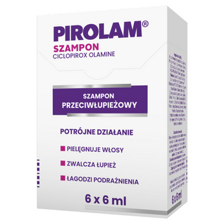 Pirolam, szampon przeciwłupieżowy, 6 saszetek x 6 ml USZKODZONE OPAKOWANIE - zdjęcie produktu