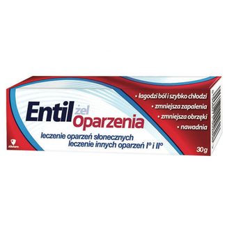 Entil Oparzenia, żel łagodzący po oparzeniu słonecznym, 30 g USZKODZONE OPAKOWANIE - zdjęcie produktu