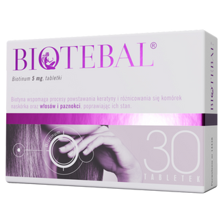 Biotebal 5 mg, 30 tabletek KRÓTKA DATA - zdjęcie produktu