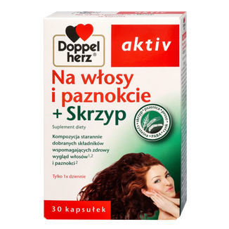 Doppelherz aktiv Na Włosy i Paznokcie + Skrzyp, 30 tabletek - zdjęcie produktu