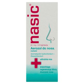 Nasic (0,1 mg + 5 mg)/ dawkę, aerozol do nosa, 10 ml - zdjęcie produktu
