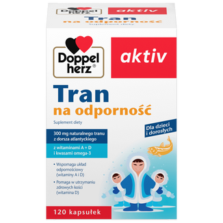 Doppelherz aktiv Tran na odporność, 120 kapsułek - zdjęcie produktu