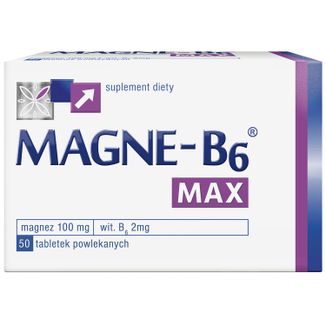 Magne-B6 Max, 50 tabletek powlekanych - zdjęcie produktu