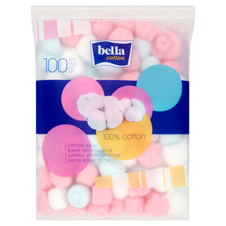 Bella Cotton, waciki kosmetyczne, kolorowe, 100 sztuk - zdjęcie produktu