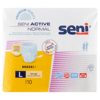 Seni Active Normal, majtki chłonne, Large, 100-135 cm, 10 sztuk - zdjęcie produktu