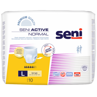 Seni Active Normal, majtki chłonne, Large, 100-135 cm, 10 sztuk - zdjęcie produktu