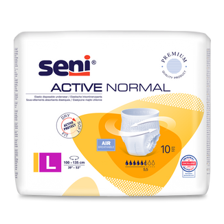 Seni Active Normal, majtki chłonne, Large, 100-135 cm, 10 sztuk - zdjęcie produktu