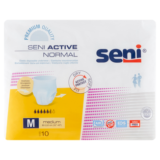 Seni Active Normal, majtki chłonne, Medium, 80-110 cm, 10 sztuk - zdjęcie produktu