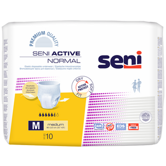 Seni Active Normal, majtki chłonne, Medium, 80-110 cm, 10 sztuk - zdjęcie produktu