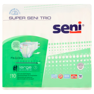 Super Seni Trio, pieluchomajtki, Large, 10 sztuk - zdjęcie produktu